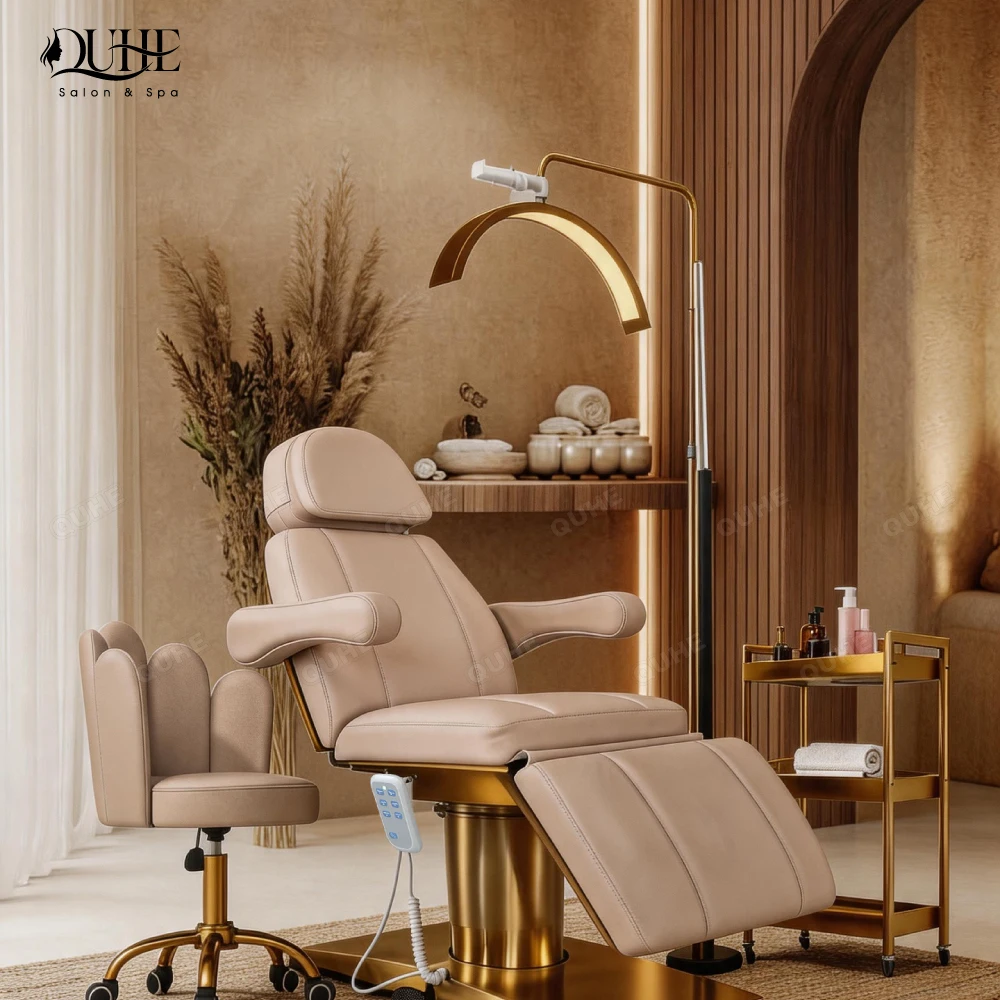 Beauty Salon 3 Motors Electric Cosmetic Esthetician Facial Spa Lash Beauty Bed Chair Therapy Massage Bed Tattoo Bed