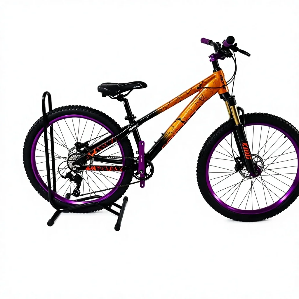 26 Inch Steel Mountain Bike 21 Speed Disc Brake Front Suspension Gradient Frame Anodized Rims Paint Splatter Graphics Trail