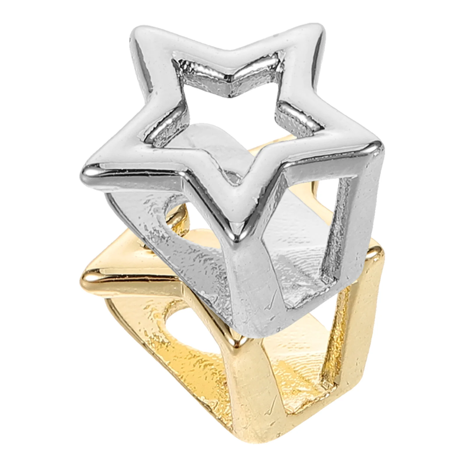 2 قطعة شوايات الأسنان نجمة العصرية مجوهرات الأسنان المعدنية لهيب هوب الحياة الليلية حفلة الشرير قبعة شواء واحدة زي الإكسسوار #3