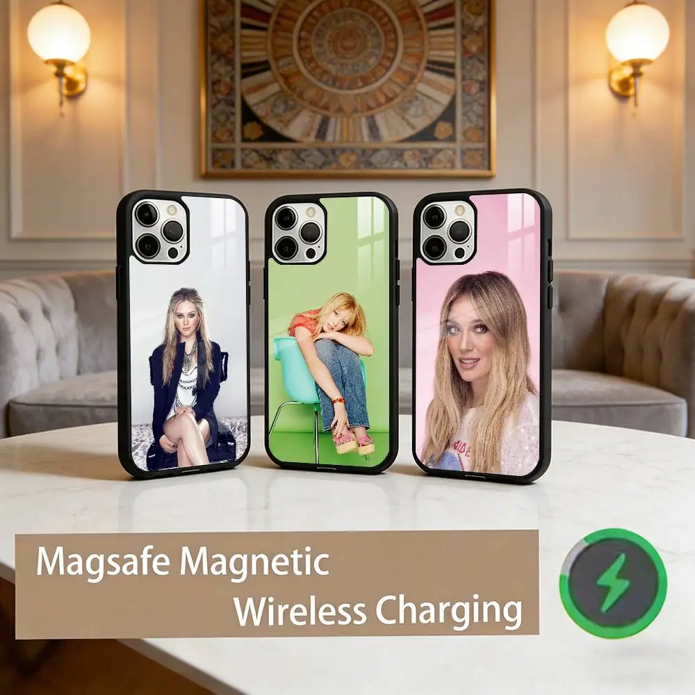 

H-Hilary D-Duff Phone Case For iPhone17,16,15,14,13,12,11 Plus,Pro Max Magnetic For Magsafe Wireless Charging