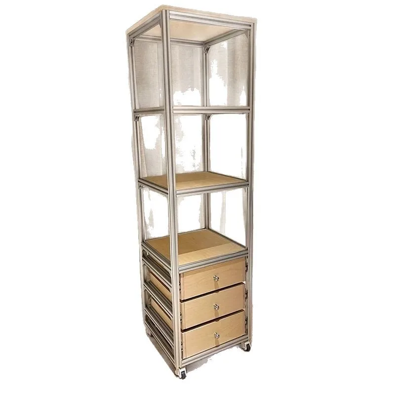 

Ocean board height cabinet, entry living room locker with drawers, movable display cabinet with wheels