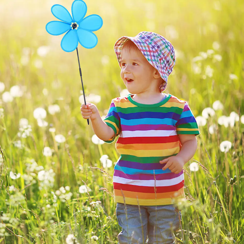 

4Pcs Windmill Pinwheels Cloth Colorful Dynamic Effects Birthday Bridal Baby Showers Halloween Christmas Colorful Wind Spinners