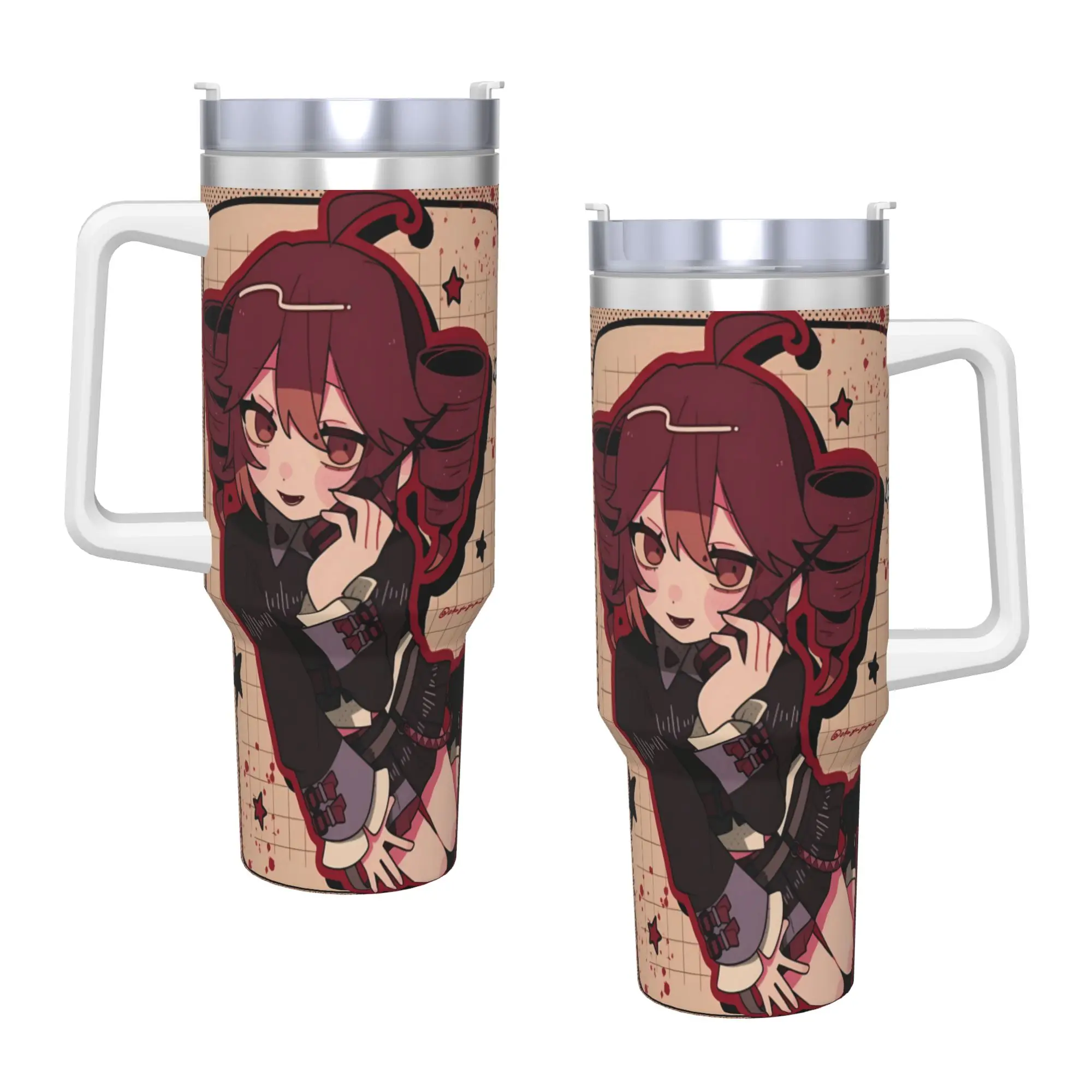Stainless Steel Tumbler Kasane Teto Notebook Frame Anime Mugs Cup With Straws  Cold Water Bottle Large Capacity Coffee Mug