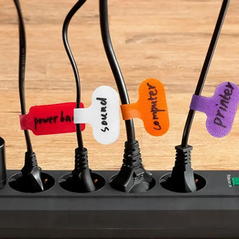 20X Tags for Labeling Write On Cable Identifier Wire Labels Assorted Colors Wire Markers for Cable Management and Identification