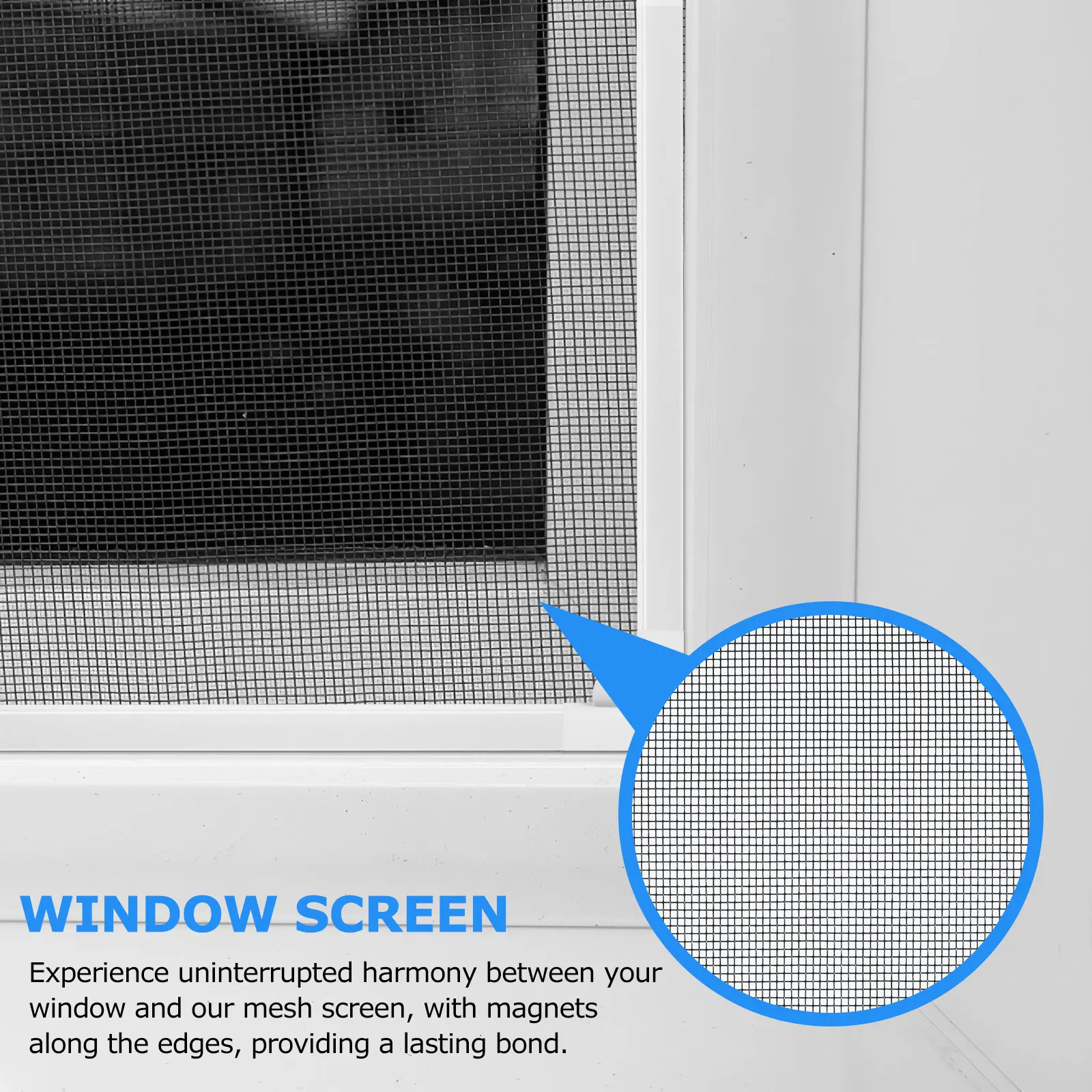 Magnetic Window Screen Mesh Fine Fiberglass Net Detachable Window Cover Protective Screen for House Windows Fly Insect Net