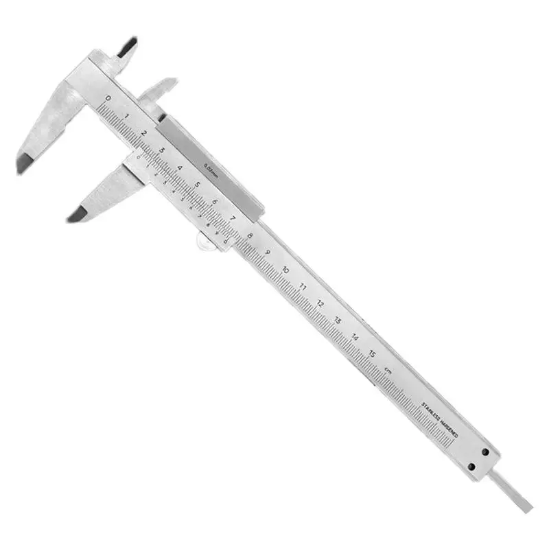 Callipers para medir mm caliper ferramenta de medição de aço carbono 0-150mm calibrador não digital/-0.02mm precisão régua de precisão