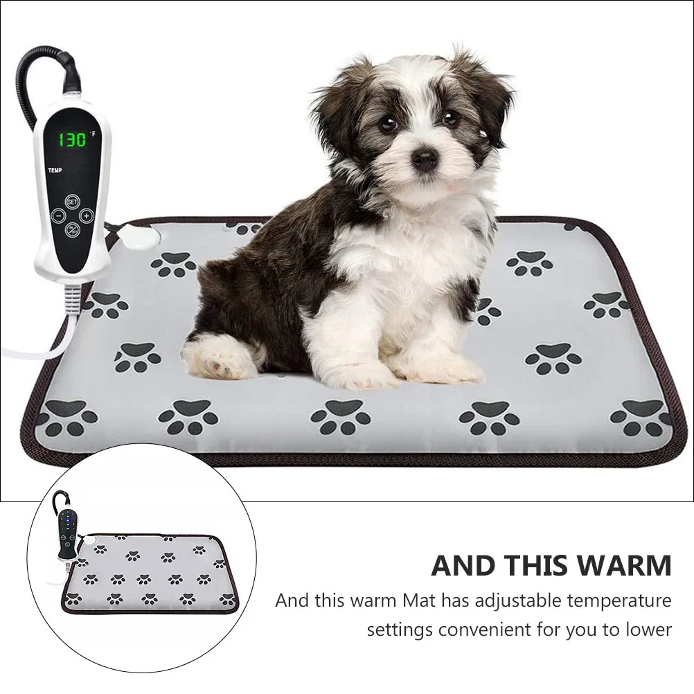 

Pet Electric Heating Pad Adjustable Temperature Durable Heating Cushion Us Plug for Dogs Cats Warm Mat Winter Pet Warmer Mat