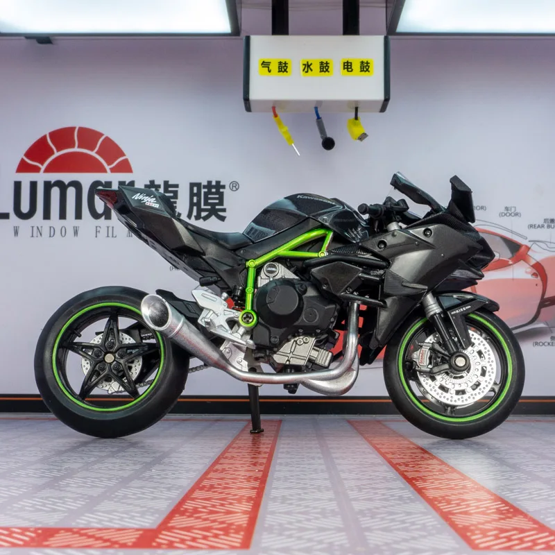 CCA 1:12 Kawasaki H2R motorfietsmodel coole motorfiets rijke details vakmanschap kan als verjaardagscadeau voor vrienden worden gegeven