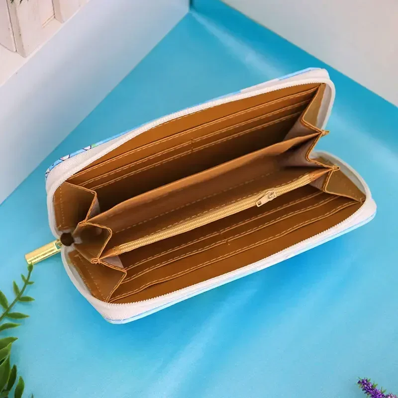 Disney Minnie Mouse Wallet Purse for Women Girl PU Leather Wallet Kawaii Luxury Wallet Designer Coin Purse