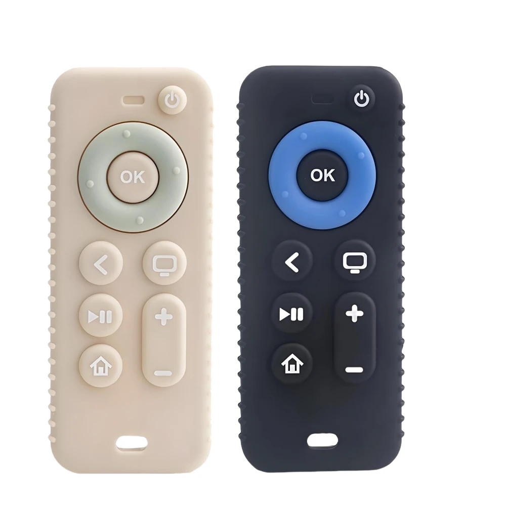 Children's Silicone Remote Control Teether Baby Oral Appetite Period Soothing Remote Control Teething Bites Anti-feeding toy