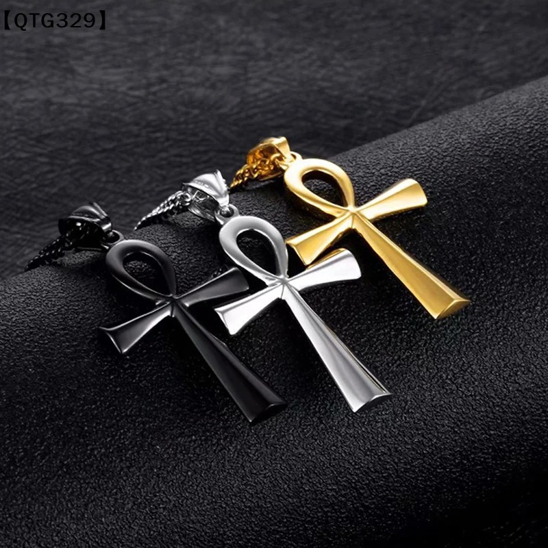 【QTG329】Pendant Egyptian Ankh Crucifix Necklaces Pendants Jewelry Gifts Chains[T]【WQ】