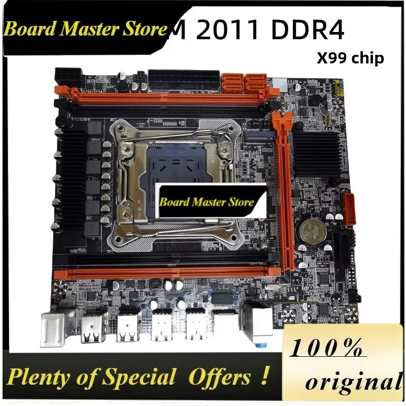 BoMaSNew X99 Motherboard, 2011 Pin V4 Desktop Computer Motherboard, Ddr4 Gigabit Network Card, Studio Multi Games