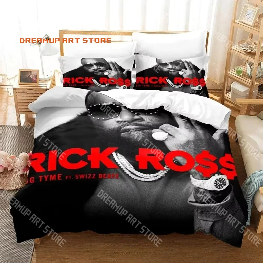 2026 3D Print Rick Ross Rapper Bedding Set Single Twin Full Queen King Size Bed Set Adult Kid Bedroom Duvetcover Set