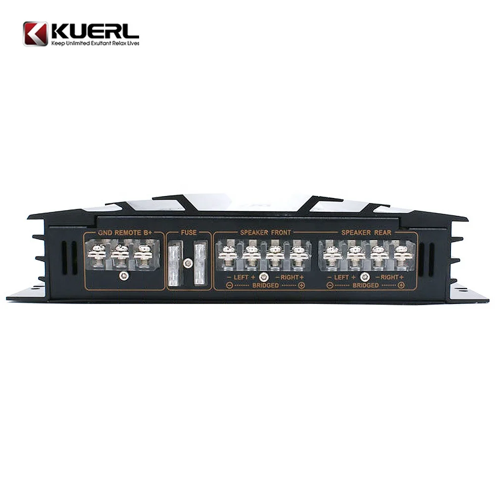 Aluminum alloy brushed shell 12V RMS 100W*4@4Ω/RMS 60W*4@4Ω Class AB FullRange car Power Amplifier 4 Channel Car Audio Amplifier