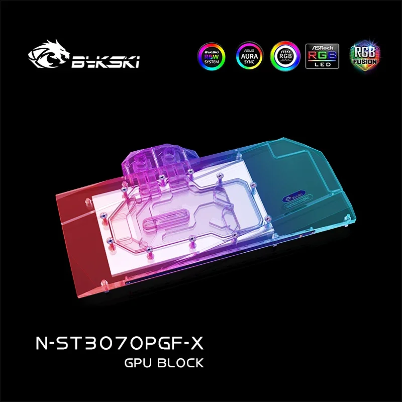 Bykski-zotac rtx 3070、3060ti、8gd6、pgf oc、vga銅ラジエーター用のGPU冷却ブロック、5v、12v、N-ST3070PGF-X