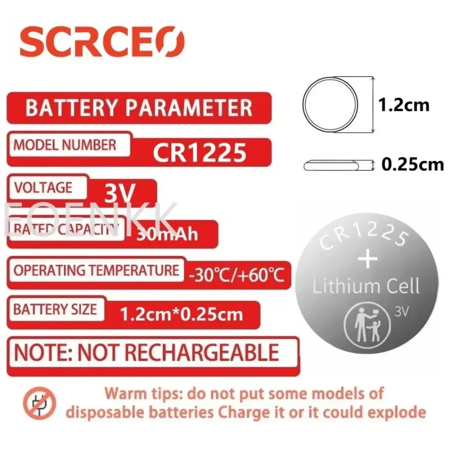 Lithium Coin Cell Battery CR1225 3V 2-50PCS Replacement BR1225 KL1225 ECR1225 For Watch Calculator Car Key