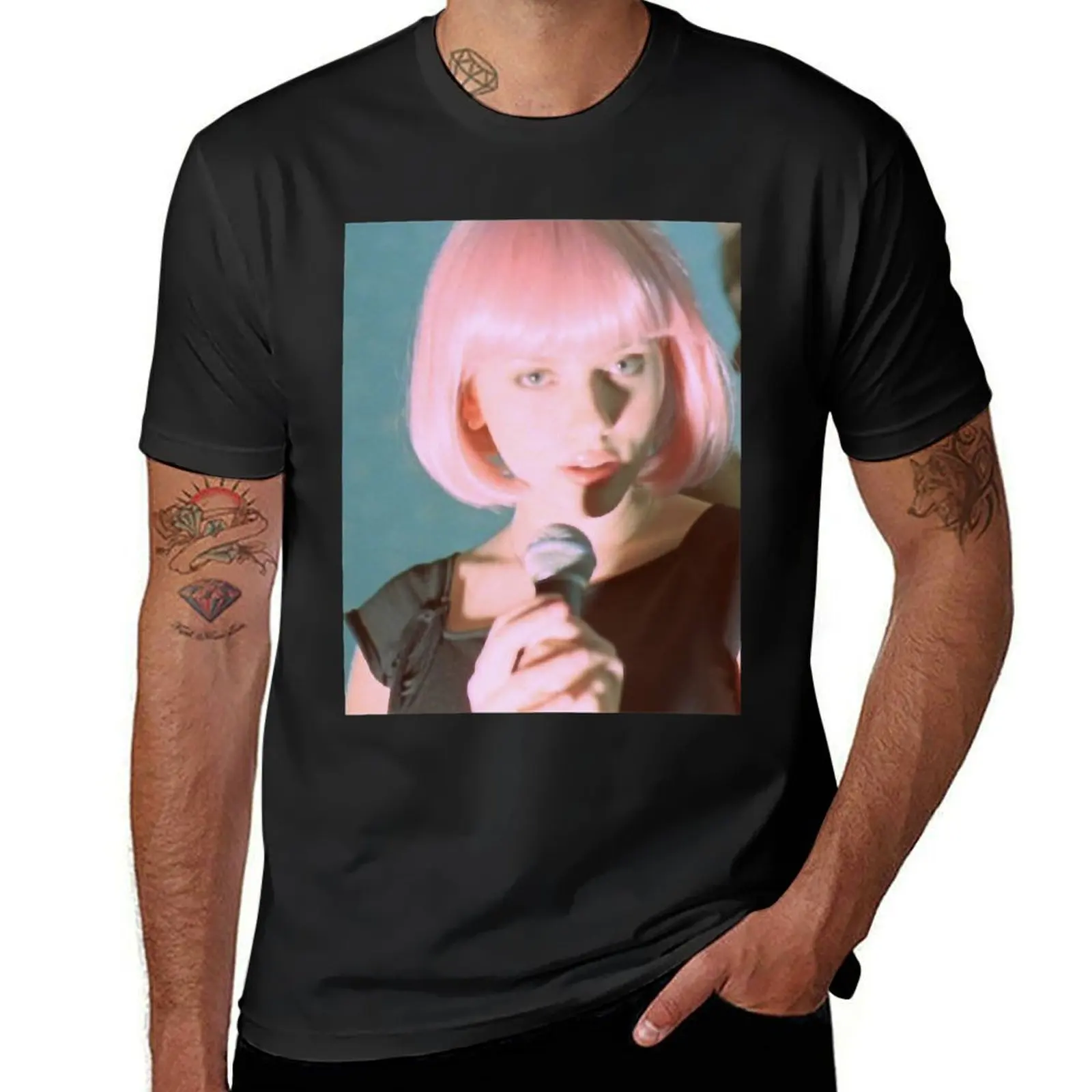 Lost In Translation Scarlett Johansson Pink Poster Remake Sofia Coppola T-Shirt kawaii clothes summer clothes men workout shirt