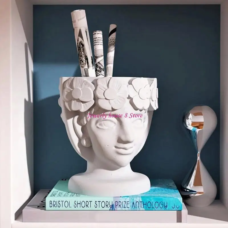 

Geometric Human for Head Gypsum Silicone Molds for Making Flower Pot