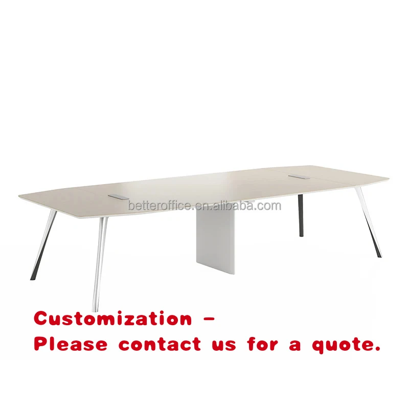 custom.Contemporary Rectangular Meeting Desk with Integrated Holes Professional Boardrooms and Office Spaces