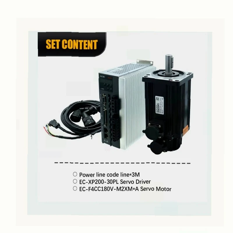 HLTNC 110SG M06030 220V 1.8KW 6Nm 3000Rpm Nema42 AC Servo Motor Kit With XP200 Driver 2500line Encoder For CNC Engraver Router