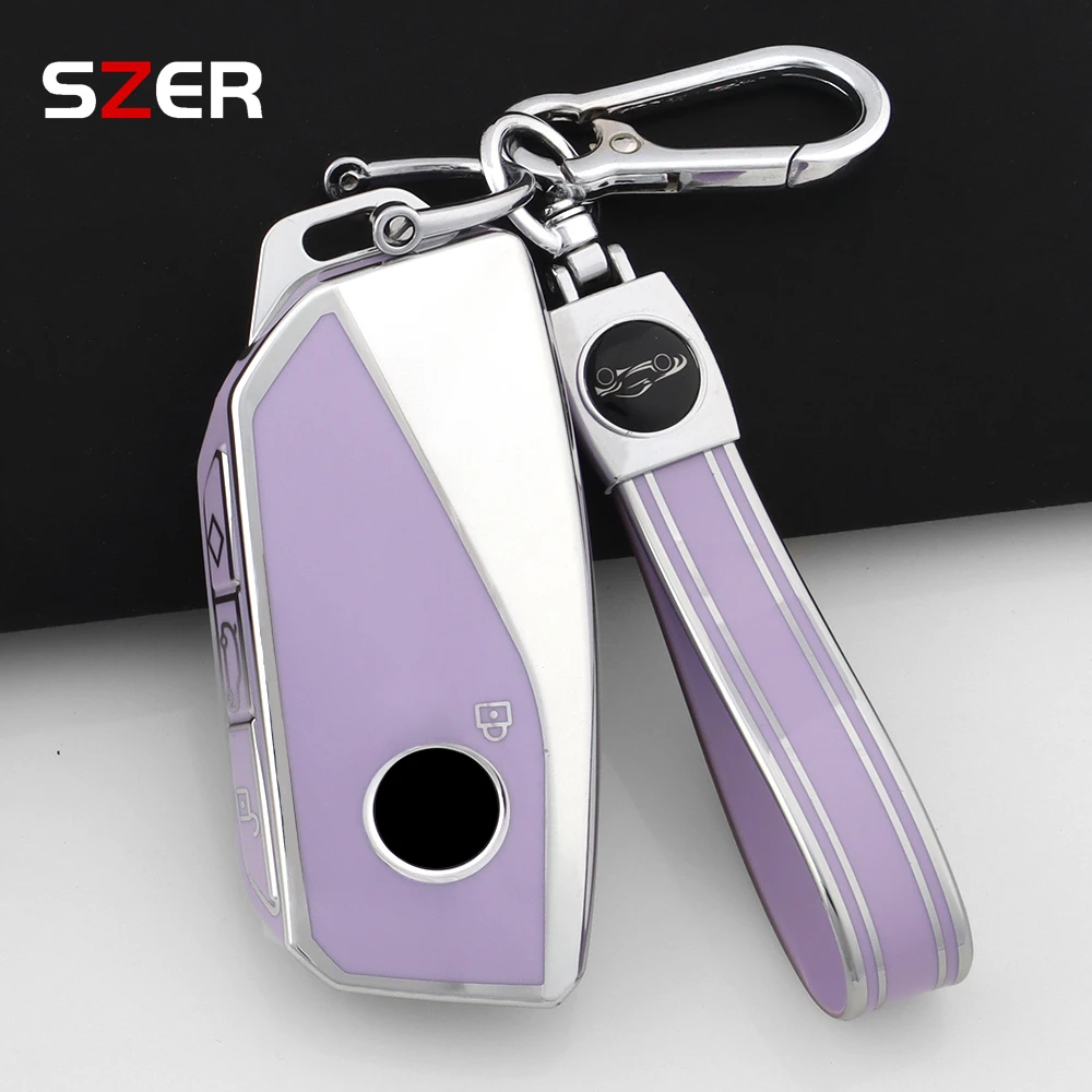 TPU Stil Auto Schlüssel Fall Abdeckung Fob Schlüsselbund Für BMW X1 U11 X7 G07 XM G09 I7 G70 X5 G05 LCI IX IX40 I20 U06 G81 M3 Serie 5 7 G60