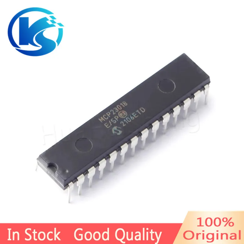 

MCP23018-E/SP MCP23018 DIP28 Interface chip 16Bit 3.4MHz 1.8V 5.5V