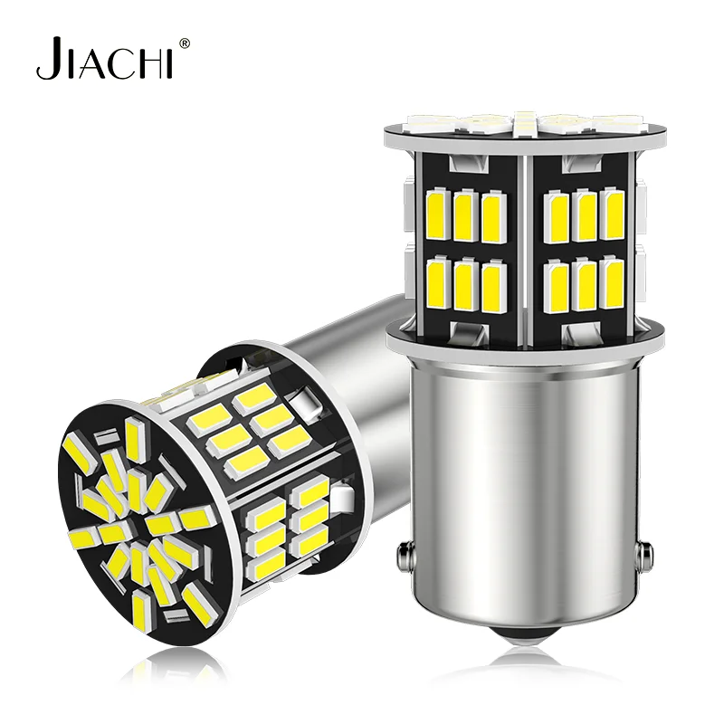 JIACHI 100PCS Customization 6000k BA15S 1156 Turn Signal Light Auto Car P21W PY21W BAU15S Led Bulb Reversing Lamp For KIA 12-24v