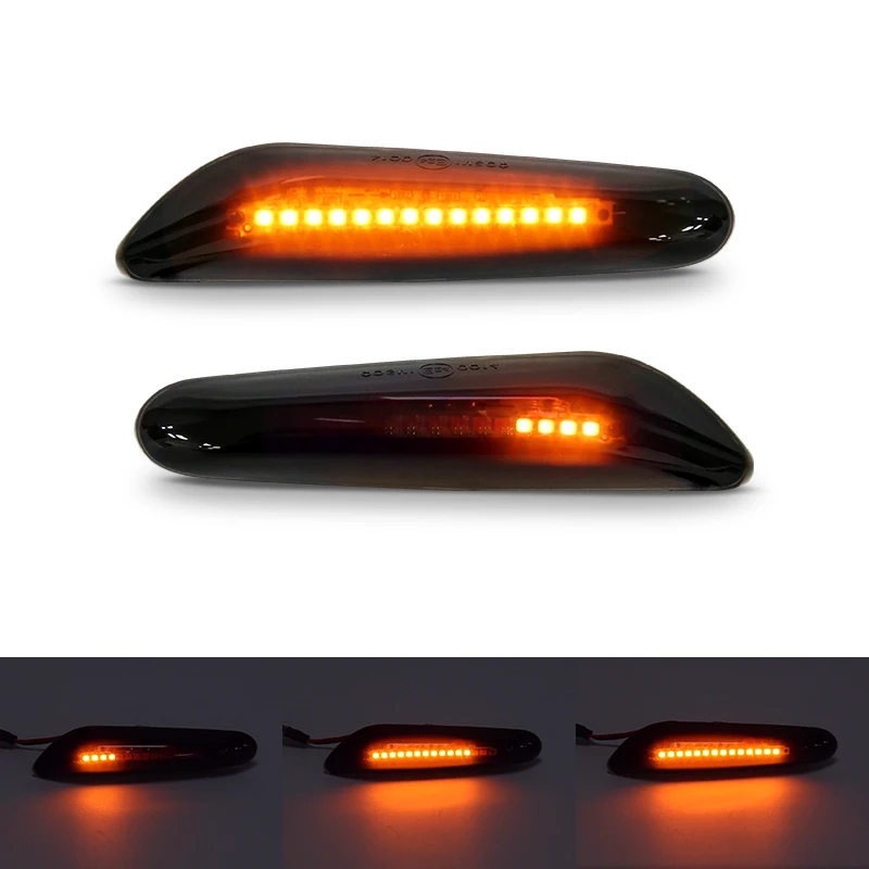 

Dynamic Flow LED Turn Signal Side Marker Lights Flashing Lights for BMW E90 E91 E92 E93 E60 E87 E82 E46 Accessories Smoke Lens