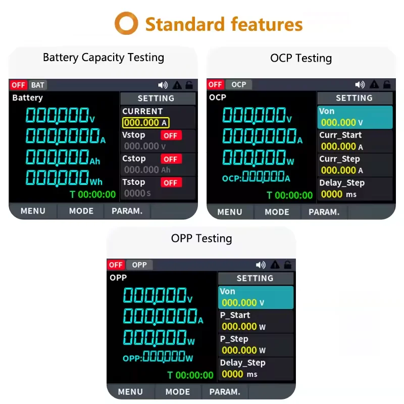 OWON OEL15/30/60 Series Programmable DC Electronic Load Tester 150W/300W 150-600V 15-30A CC CV CR CP 5kHz Dynamic USB SCPI
