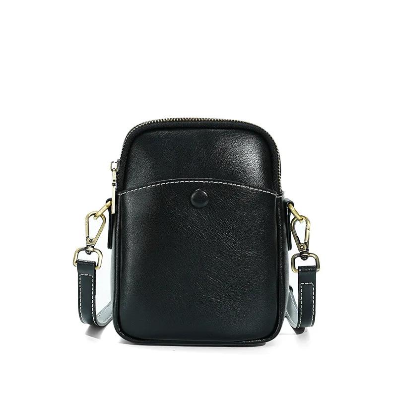 

Cowhide Leather Women's Crossbody Bag - Minimalist Shoulder Bag with Phone Pocket，Girls' Lightweight Essential for Work & Travel