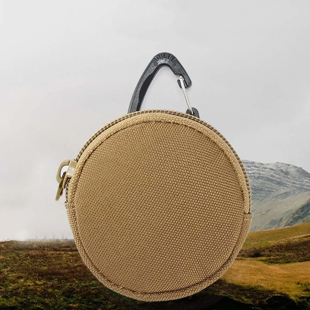 

Triangular buckle Zipper Hook Wallet Outdoor Travel Earphone bag Key Card Holder Mini Coin Purse Men Wallet Money Pack