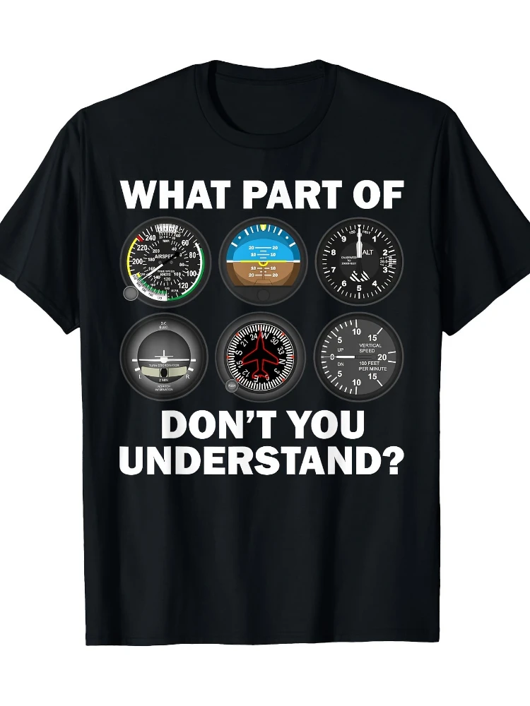 

Funny Pilot Art Aviation Airline Pilot Instruments pattern design-100% cotton O-neck short sleeve casual printed men's T-shirt.