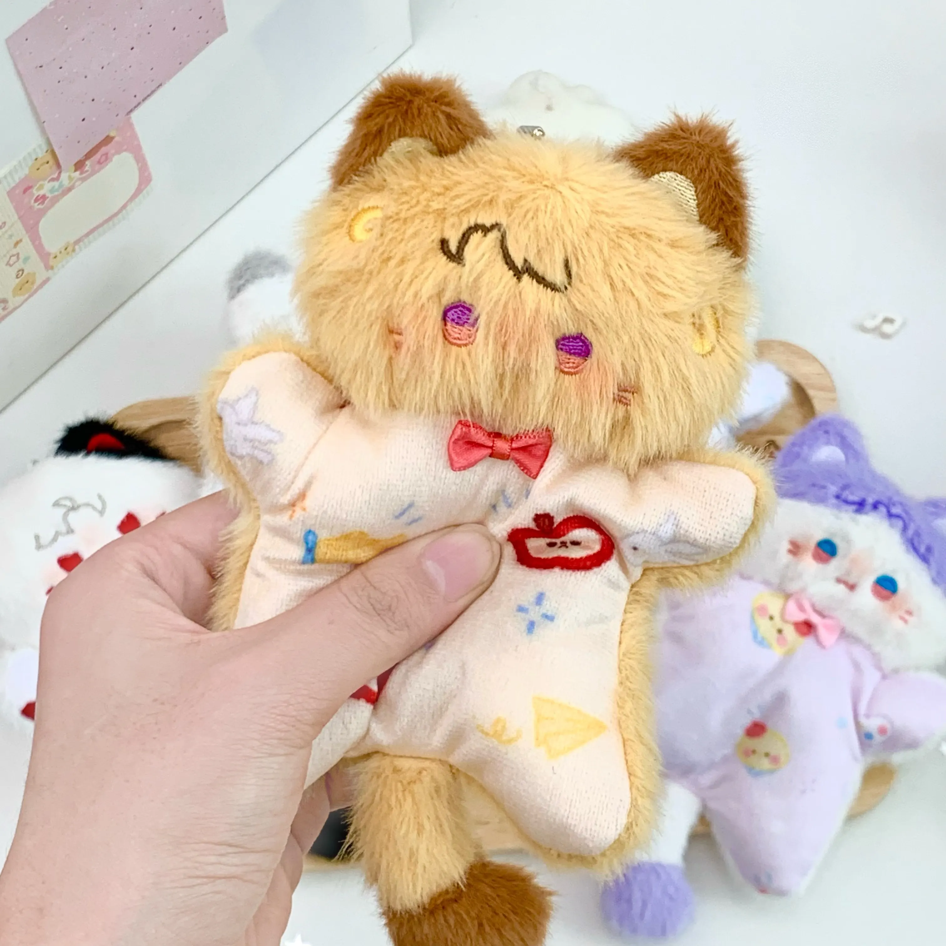 Hot Love And Deepspace Sylus Rafayel Cute Cat Decompression Plush-Like Texture Bag Keychain Cartoon Pillow Doll Ornament Gift