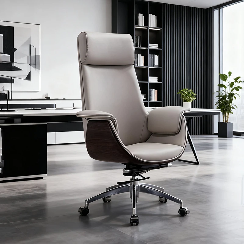 

Lounge Ergonomic Office Chair Computer Accent Swivel Comfortable Office Chair High Back Leather Chaise De Bureaux Home Furniture