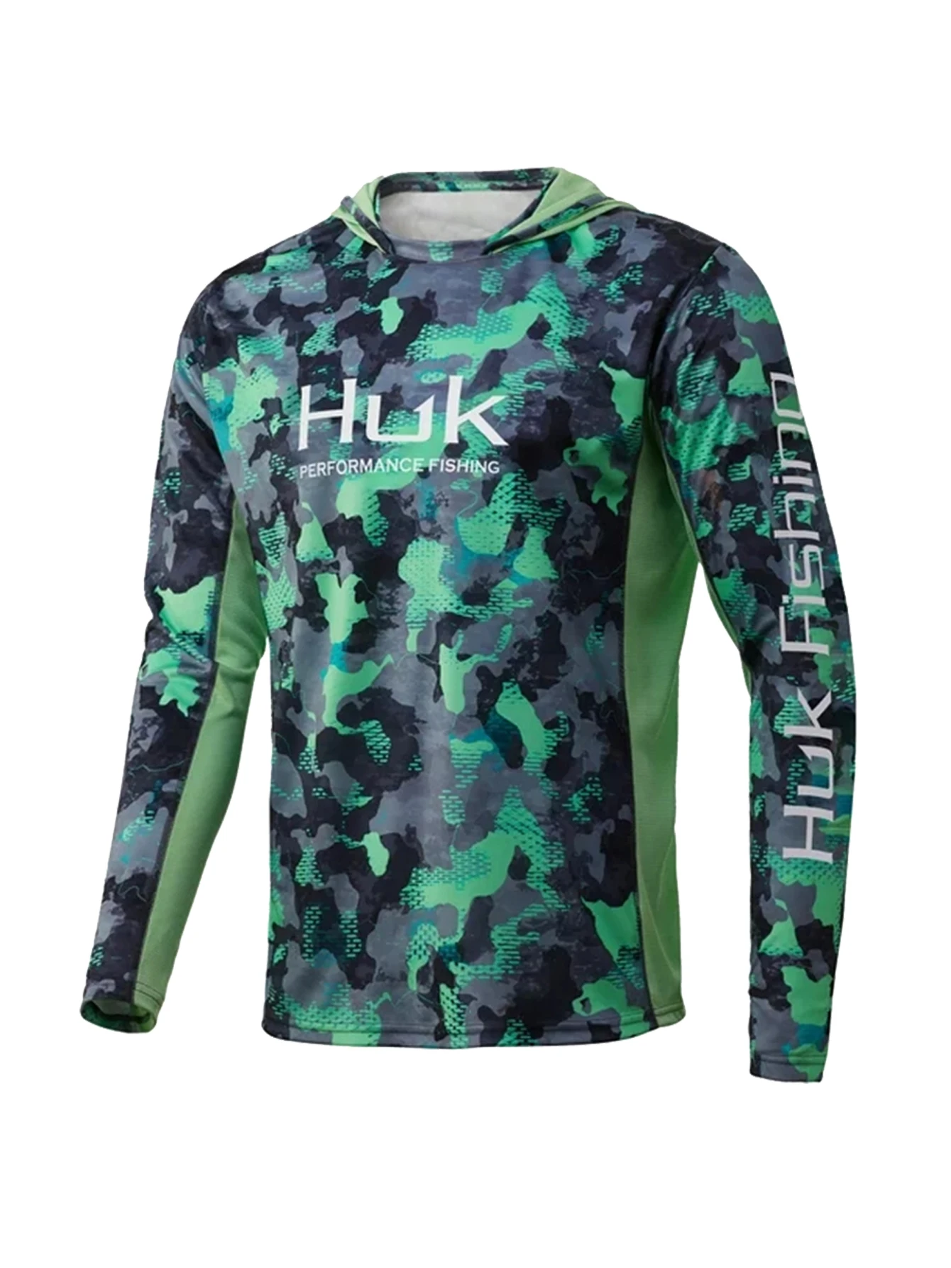 

Men's Hooded Upf 50+ Sun Protection T Shirts Long Sleeve Athletic Fishing Shirts Rash Guards