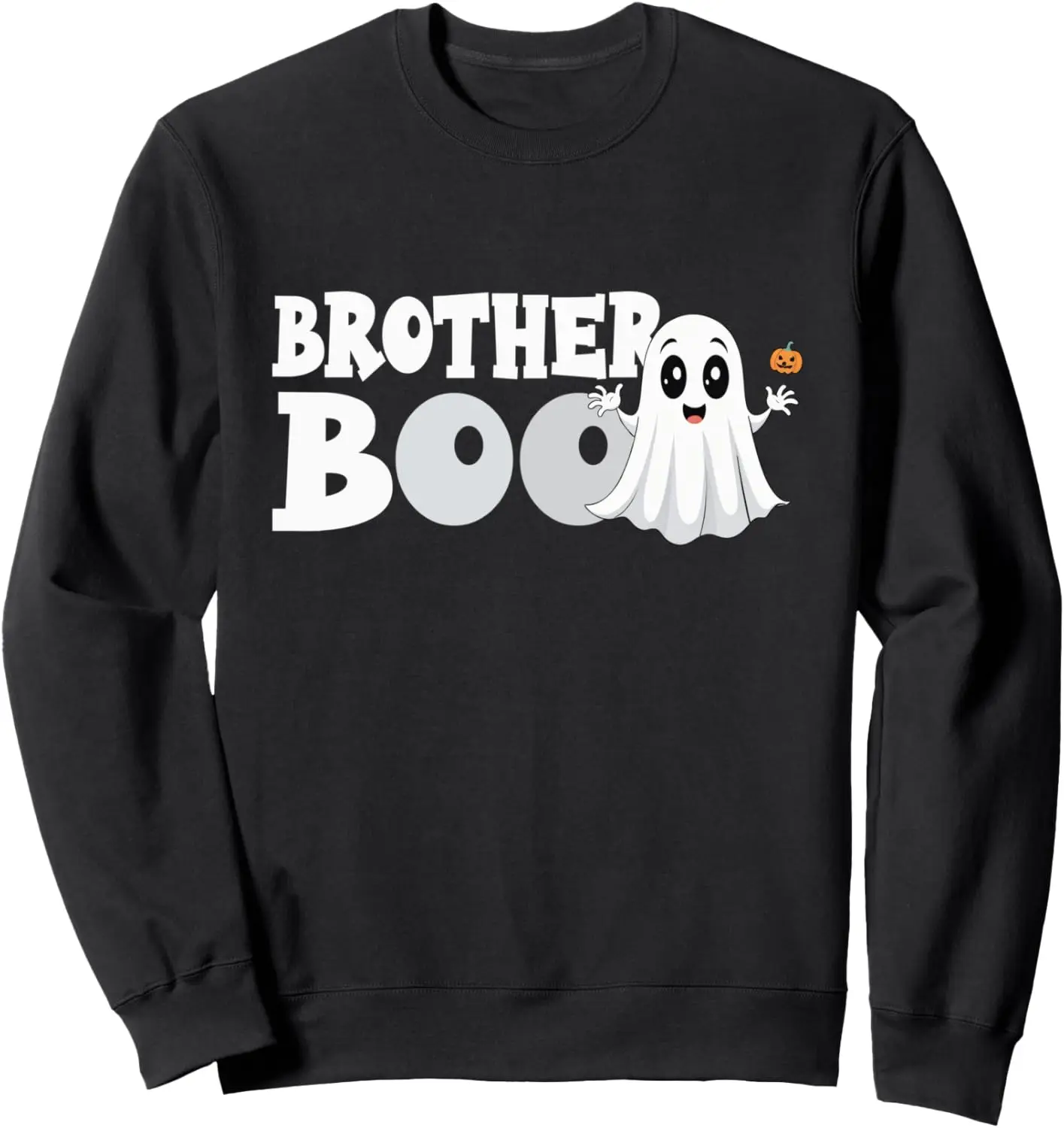 Brother Boo Ghost Mom Funny Halloween Family Matching Boys Sweatshirt