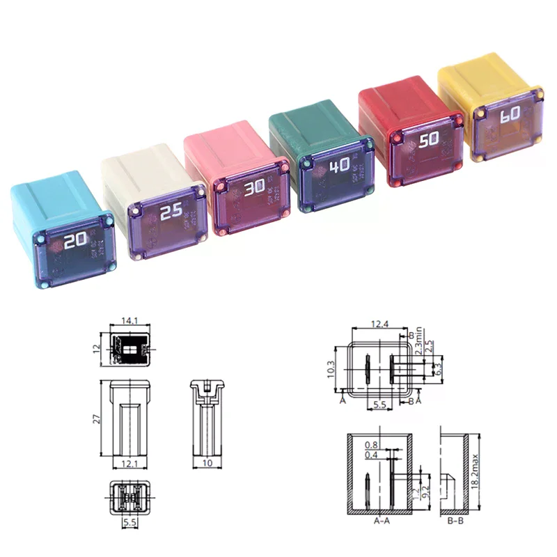 

Square Fuse 20A 25A 30A 40A 50A PEC Automotive Car Fuse Tube Waterproof Fuse Box For Nissan ,socket Optional