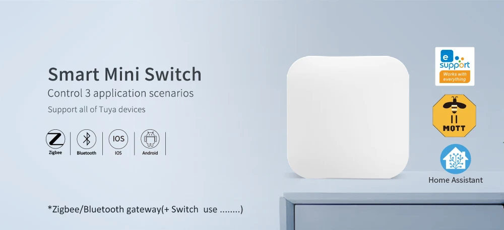 Interruptor Inteligente Mini Zigbee EWelink, Botón de Escenas para Automatización del Hogar, Interruptor de Vinculación 