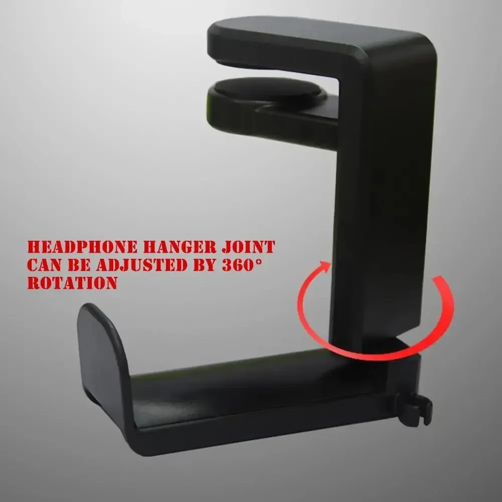360° Rotating Headphone Stand Desktop Headset Holder PC Gaming Headset Desk Hanger Hook For Earphone Controller image 4