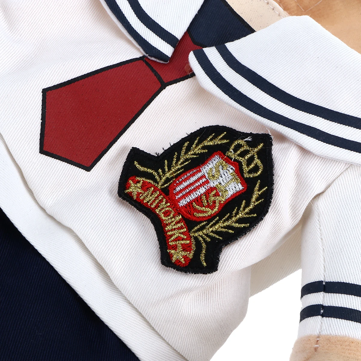 

Pet Dog Christmas Costume Navy Suit Sailor Hat Small Dogs Holiday Warm Cotton Pet Clothes Halloween Birthday Wedding Party Size