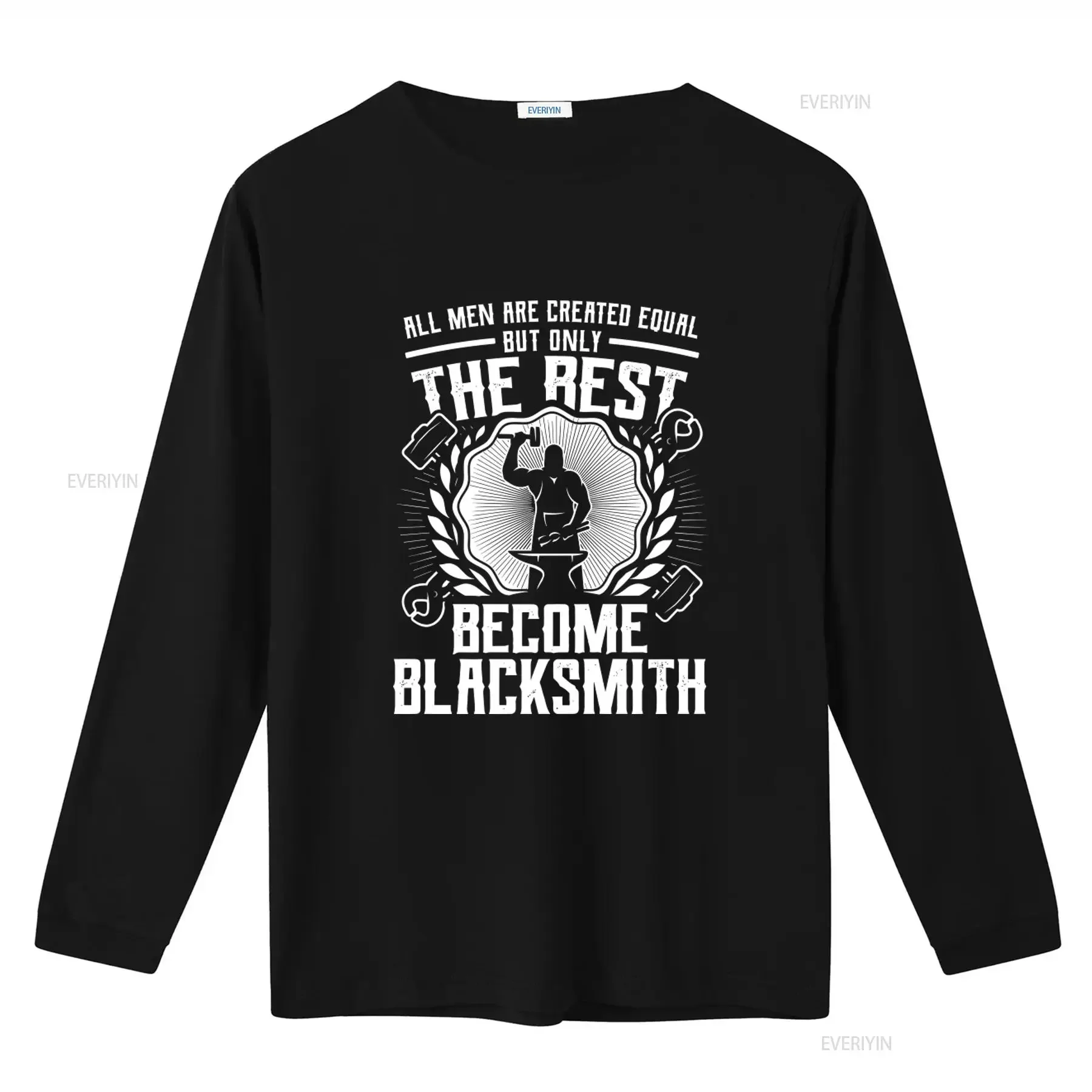 Blacksmith T Shirt All Men Are Created Equal But Only The Rest Become Unique Design for High Quality Cotton vintage Washed
