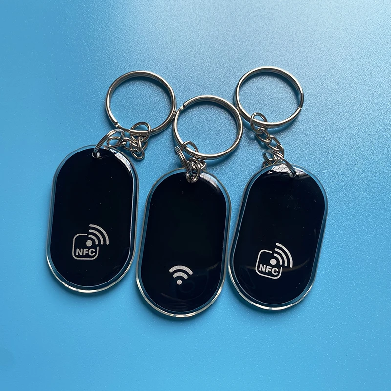 Imagem -05 - Chip Nfc Expoy Chaveiros 144bytestag Chave Iso14443a Rfid Keyfobs Token Nfc213 para Todos os Telefones Habilitados para Nfc 13.56mhz Nfc213