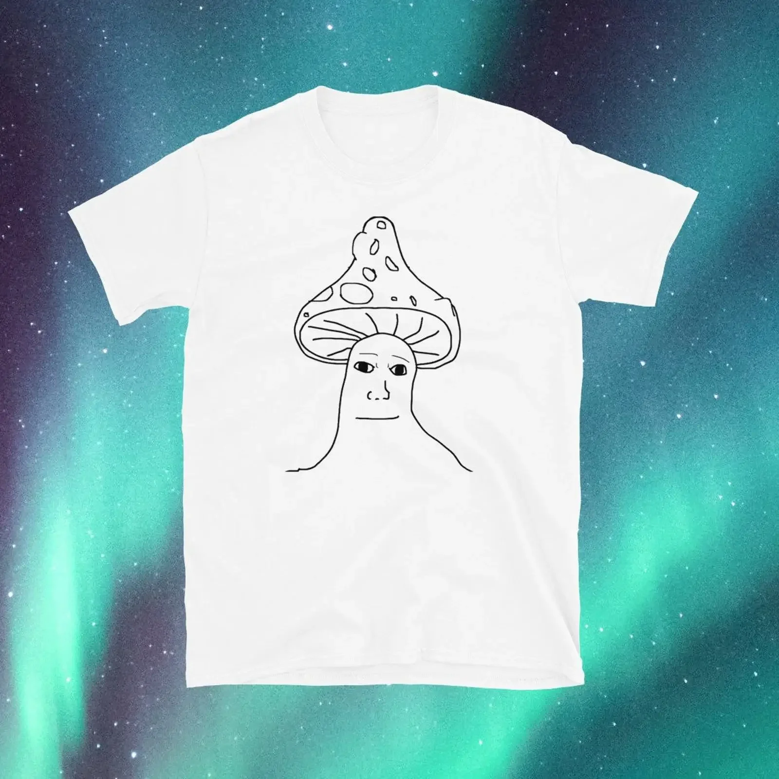 Shroomjak T Shirt Mushroom Wojak Dank Meme Chill Fungus Zoomer Shroom Summer Edgy vintage Washed Versatile Casual graphic