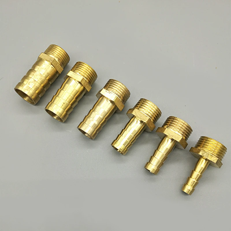 Brass Pipe Fitting 6/8/10/12/14/16mm Hose Barb Tail 1/8\