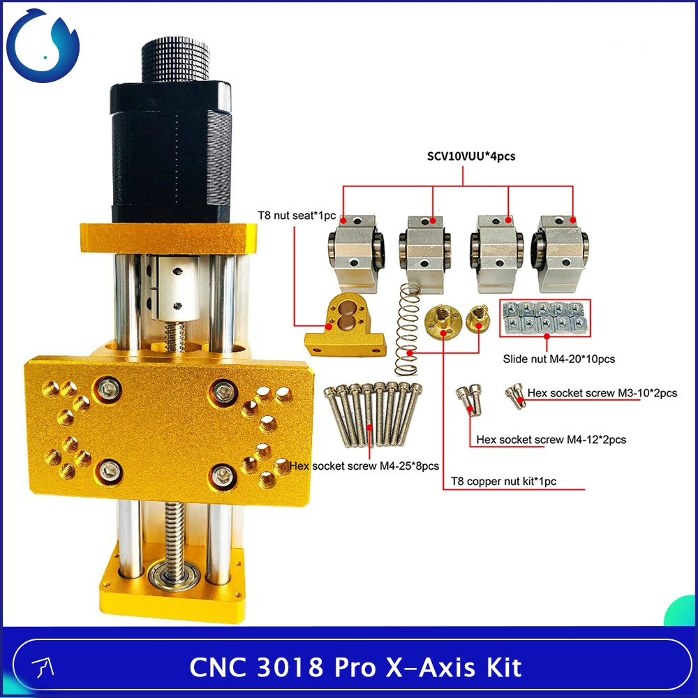 CNC 3018 Pro X-Axis Kit Suit CNC Router 3018 Pro / Plus with CNC Milling Machine Accessories Sliding Table Upgrade .