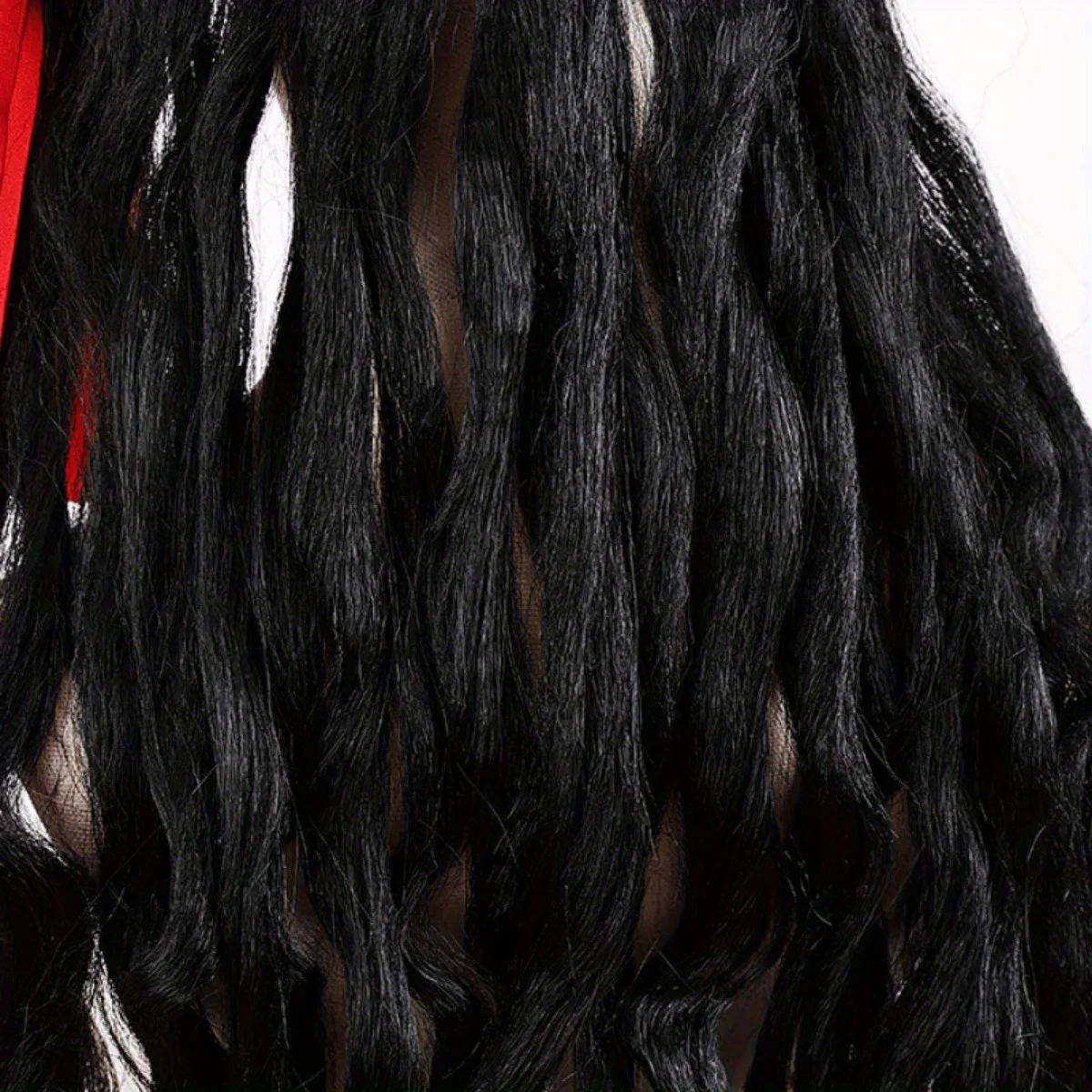 Synthetic Black Long Curly Wig Pirate Captain Cos Wig Cosplay Wig image 4