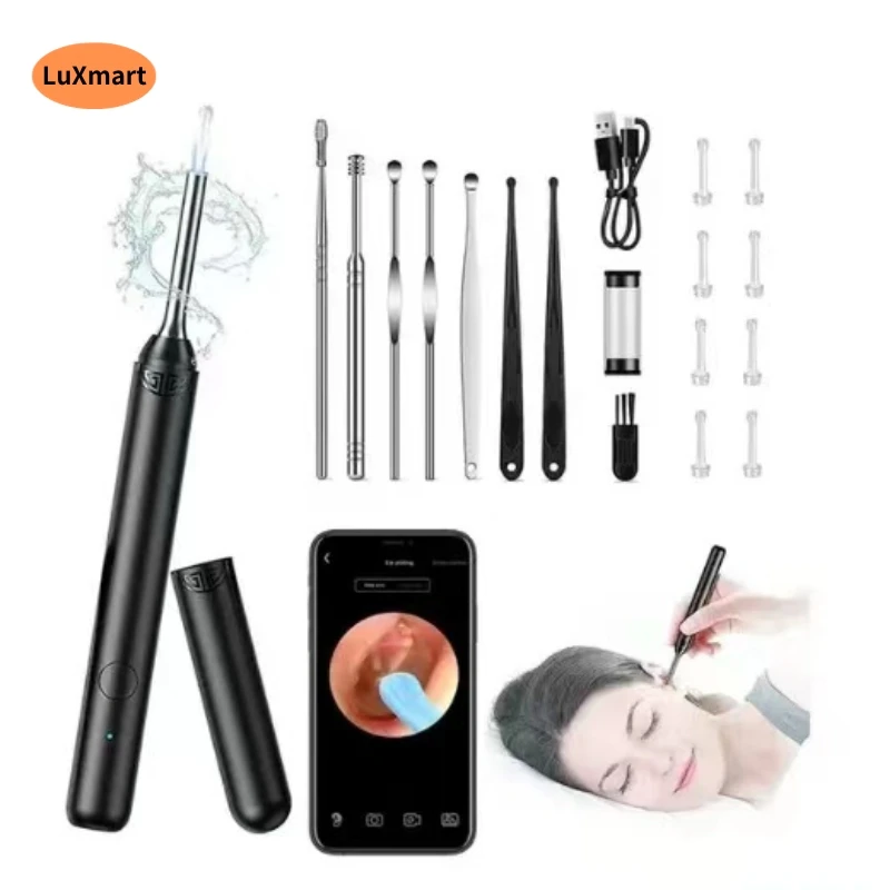 

Earwax Removal Wifi Ear Cleaner Otoscope Visible Earpick 1080p Wireless Medical Safe Ear Wax Remover Camera