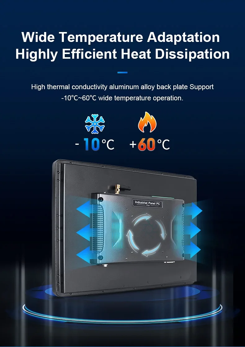 شاشة Touchhink 10 نقاط متعددة اللمس Hmi Ip65 Linux Win10 حافظة كمبيوتر صناعية لوحة أمامية شبكية صناعية الكل في واحد كمبيوتر #3