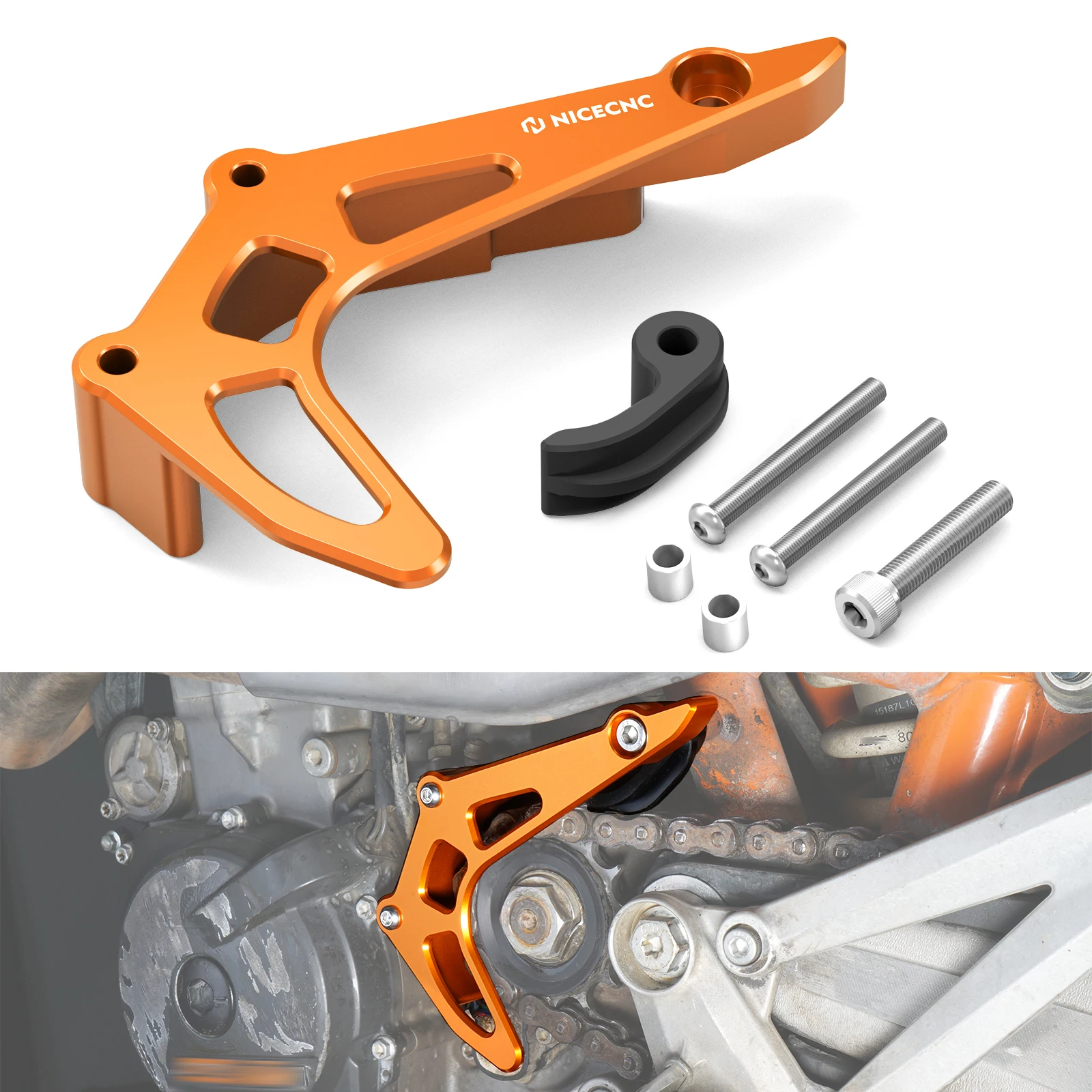 

NICECNC Motorcycle Sprocket Chain Guard Cover Protector for KTM 690 Enduro R 690 SMC R 690 SMCR 2009-2023