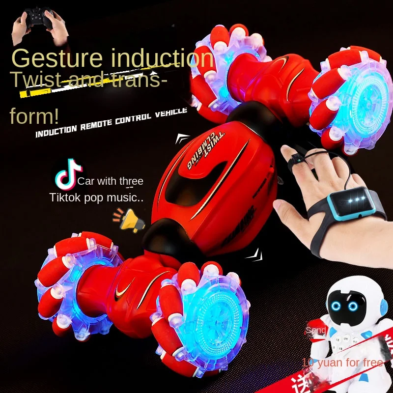 Yy Gesture Induction Deformation Remote Control Car Watch Stunt Twist Four-Wheel Drive off-Road Car